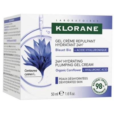 Comprar KLORANE GEL CREMA HIDRATANTE REPULPANTE 24H ACIANO BIO + ACIDO HIALURONICO 50 ML al mejor precio en NuestraFarma, tu farmacia online