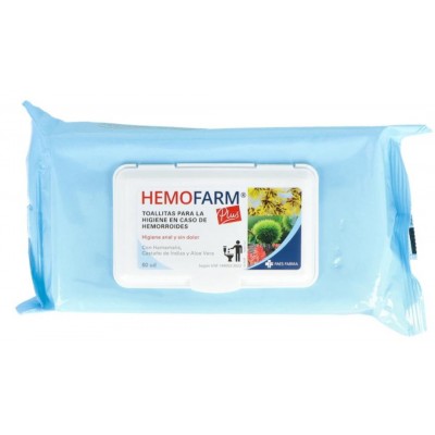 Comprar HEMOFARM PLUS TOALLITAS 60 UNIDADES al mejor precio en NuestraFarma, tu farmacia online