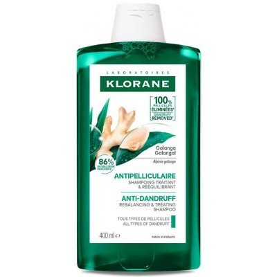 Comprar KLORANE ANTICASPA CHAMPU TRATANTE Y REEQUILIBRANTE A LA GALANGA 400 ML al mejor precio en NuestraFarma, tu farmacia online