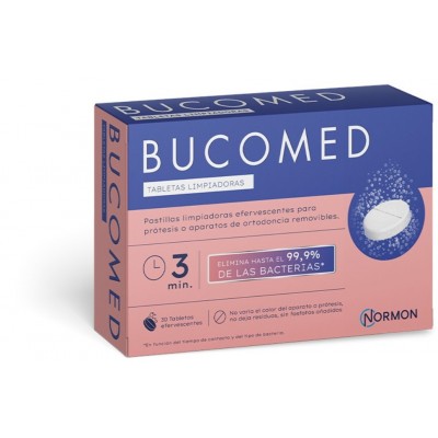 Comprar BUCOMED DAYCARE 30 TABLETAS LIMPIADORAS al mejor precio en NuestraFarma, tu farmacia online