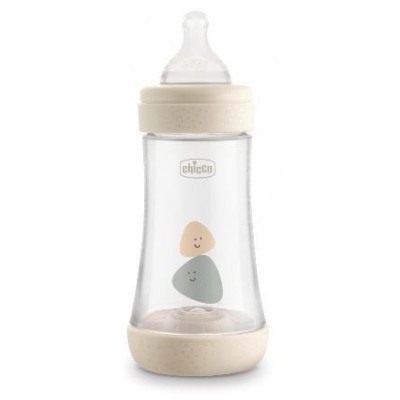 Comprar BIBERON PLASTICO 2+ TETINA SILICONA CHICCO PERFECT5 BLANCO 240 ML al mejor precio en NuestraFarma, tu farmacia online