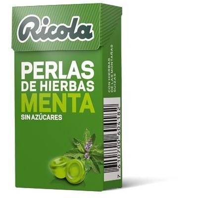 Comprar RICOLA PERLAS MENTA SIN AZUCAR 25 G al mejor precio en NuestraFarma, tu farmacia online