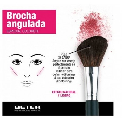 Comprar BETER BROCHA MAQUILLAJE ANGULADA PELO CABRA 15,8 CM al mejor precio en NuestraFarma, tu farmacia online