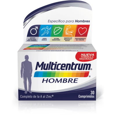 Comprar MULTICENTRUM HOMBRE 30 COMPRIMIDOS al mejor precio en NuestraFarma, tu farmacia online