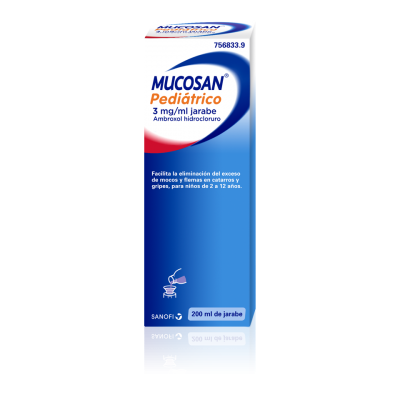 Comprar MUCOSAN PEDIATRICO 3 mg/ml JARABE 1 FRASCO 200 ml al mejor precio en NuestraFarma, tu farmacia online