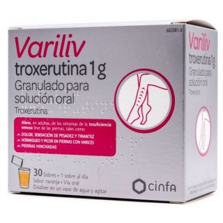 VARILIV TROXERUTINA 1 g 30 SOBRES GRANULADO PARA SOLUCION ORAL