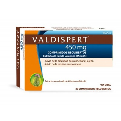 Comprar VALDISPERT 450 MG 20 COMPRIMIDOS RECUBIERTOS al mejor precio en NuestraFarma, tu farmacia online