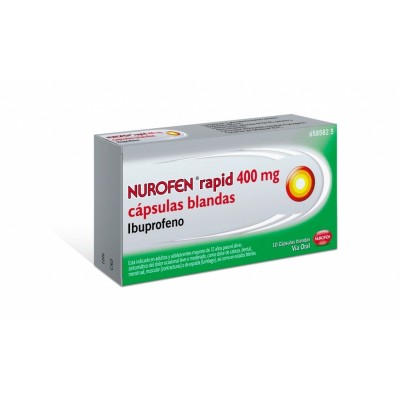Comprar NUROFEN RAPID 400 MG 10 CAPSULAS BLANDAS al mejor precio en NuestraFarma, tu farmacia online