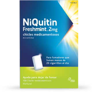 NIQUITIN MINT 2 mg 100 CHICLES MEDICAMENTOSOS