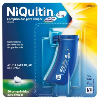 NIQUITIN 4 mg 20 COMPRIMIDOS PARA CHUPAR (SABOR MENTA)