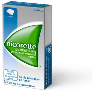 NICORETTE ICE MINT 2 mg 30 CHICLES MEDICAMENTOSOS