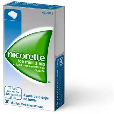 Comprar NICORETTE ICE MINT 2 mg 30 CHICLES MEDICAMENTOSOS al mejor precio en NuestraFarma, tu farmacia online