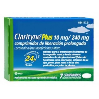 CLARITYNE PLUS 10 mg/240 mg 7 COMPRIMIDOS LIBERACION PROLONGADA