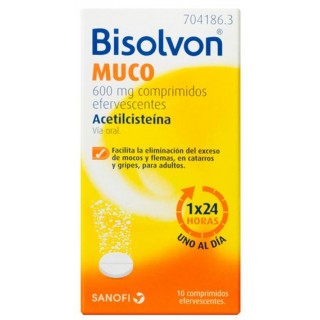 BISOLVON MUCO 600 mg 10 COMPRIMIDOS EFERVESCENTES