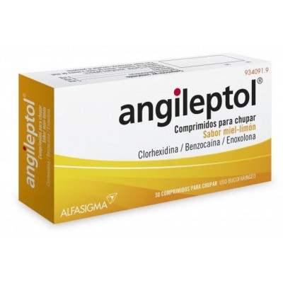 Comprar ANGILEPTOL 30 COMPRIMIDOS PARA CHUPAR (SABOR MIEL-LIMON) al mejor precio en NuestraFarma, tu farmacia online