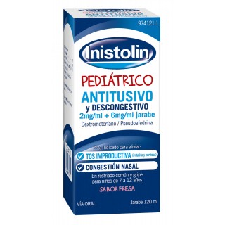 INISTOLIN PEDIATRICO TOS Y CONGESTION 2 mg/ml + 6 mg/ml JARABE 1 FRASCO 120 ml