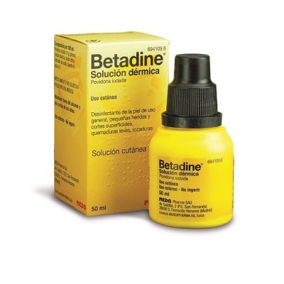 Comprar BETADINE 100 mg/ml SOLUCION CUTANEA 1 FRASCO 50 ml al mejor precio en NuestraFarma, tu farmacia online