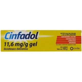 CINFADOL DICLOFENACO 11,6 mg/g GEL CUTANEO 1 TUBO 100 g