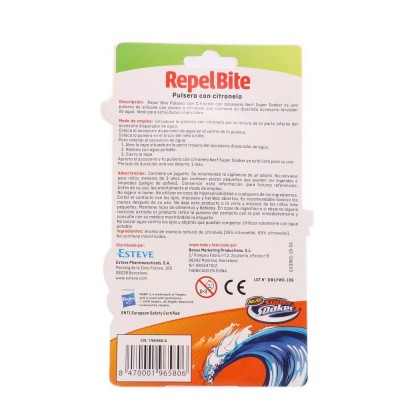 Comprar REPELBITE PULSERA AROMATICA CITRONELA CON ACCESORIO NERF SUPER SOOKER 1 U al mejor precio en NuestraFarma, tu farmacia online