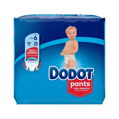 Comprar DODOT PANTS TALLA 6 (+15 KG) 28 UNIDADES al mejor precio en NuestraFarma, tu farmacia online