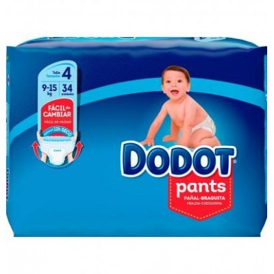 Comprar DODOT PANTS TALLA 4 (9-15 KG) 34 UNIDADES al mejor precio en NuestraFarma, tu farmacia online