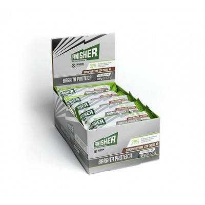 Comprar FINISHER BARRITAS PROTEICAS CHOCOLATE Y AVELLANA CON L-CARNITINA 20 BARRITAS al mejor precio en NuestraFarma, tu farmacia online