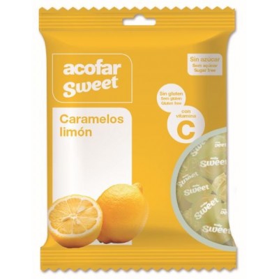 Comprar ACOFARSWEET CARAMELOS SIN AZUCAR LIMON BOLSA 60 G al mejor precio en NuestraFarma, tu farmacia online