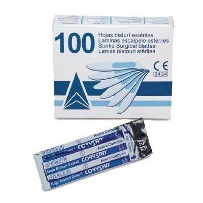 Comprar BISTURI HOJA CORYSAN ESTERIL N 22 100 UNIDADES al mejor precio en NuestraFarma, tu farmacia online