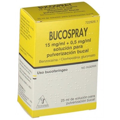 Comprar BUCOSPRAY 15 mg/ml + 0,5 mg/ml SOLUCION PARA PULVERIZACION BUCAL 1 FRASCO 25 ml al mejor precio en NuestraFarma, tu farmacia online