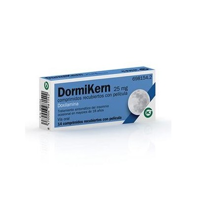 Comprar DORMIKERN 25 mg 14 COMPRIMIDOS RECUBIERTOS al mejor precio en NuestraFarma, tu farmacia online