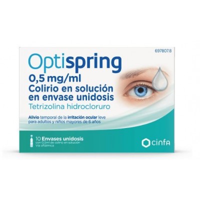 Comprar OPTISPRING 0,5 mg/ml COLIRIO EN SOLUCION 10 MONODOSIS 0,5 ml al mejor precio en NuestraFarma, tu farmacia online