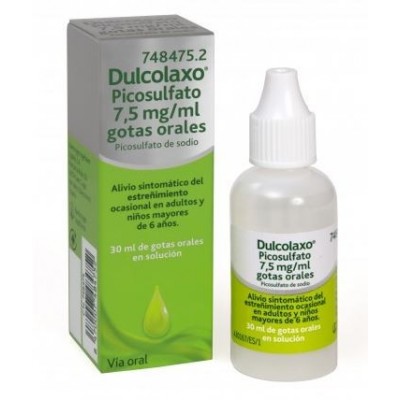 Comprar DULCOLAX PICOSULFATO 7,5 mg/ml GOTAS ORALES EN SOLUCION 1 FRASCO 30 ml al mejor precio en NuestraFarma, tu farmacia online