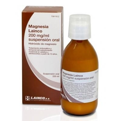 Comprar MAGNESIA LAINCO 200 mg/ml SUSPENSION ORAL 1 FRASCO 220 ml al mejor precio en NuestraFarma, tu farmacia online