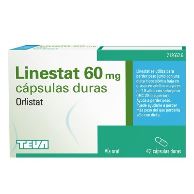 Comprar LINESTAT 60 mg 42 CAPSULAS al mejor precio en NuestraFarma, tu farmacia online