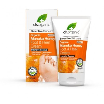 Comprar DR ORGANIC MIEL DE MANUKA CREMA DE PIES Y TALONES 125 ML al mejor precio en NuestraFarma, tu farmacia online