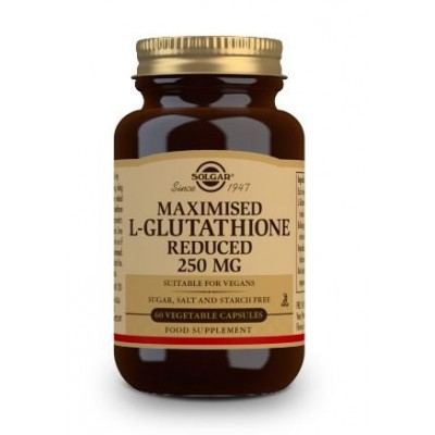Comprar SOLGAR L-GLUTATION REDUCIDO MAXIMIZADO 250 MG 60 CAPSULAS VEGETALES al mejor precio en NuestraFarma, tu farmacia online