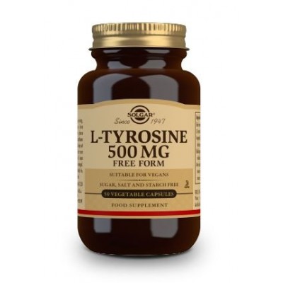 Comprar SOLGAR L-TIROSINA 500MG 50 CAPSULAS VEGETALES al mejor precio en NuestraFarma, tu farmacia online