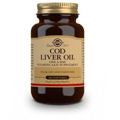 Comprar SOLGAR COD LIVER OIL - ACEITE DE HIGADO DE BACALAO 100 CAPSULAS BLANDAS al mejor precio en NuestraFarma, tu farmacia online