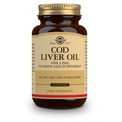 Comprar SOLGAR ACEITE DE HIGADO DE BACALAO 250 CAPSULAS BLANDAS al mejor precio en NuestraFarma, tu farmacia online