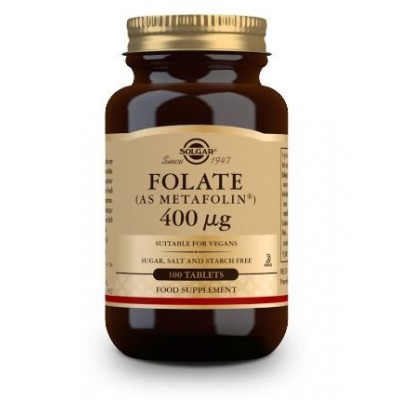 Comprar SOLGAR FOLATO (COMO METAFOLIN) 400MCG 100 COMPRIMIDOS al mejor precio en NuestraFarma, tu farmacia online
