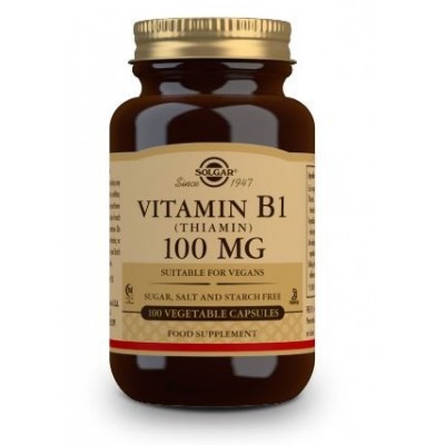 Comprar SOLGAR VITAMINA B1 (TIAMINA) 100MG 100 CAPSULAS VEGETALES al mejor precio en NuestraFarma, tu farmacia online