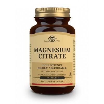 Comprar SOLGAR CITRATO DE MAGNESIO 120 COMPRIMIDOS al mejor precio en NuestraFarma, tu farmacia online