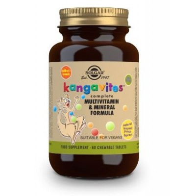 Comprar SOLGAR KANGAVITES MULTI-FRUTAS TROPICALES 60 COMPRIMIDOS MASTICABLES al mejor precio en NuestraFarma, tu farmacia online