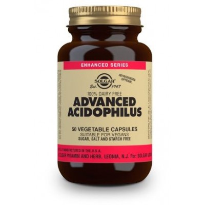 Comprar SOLGAR ACIDOFILUS AVANZADO (NO LACTEO) 50 CAPSULAS VEGETALES al mejor precio en NuestraFarma, tu farmacia online