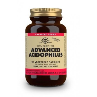 Comprar SOLGAR ACIDOFILUS AVANZADO (NO LACTEO) 100 CAPSULAS VEGETALES al mejor precio en NuestraFarma, tu farmacia online