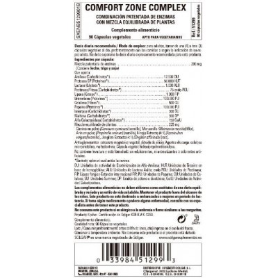 Comprar SOLGAR CONFORT ZONE DIGESTIVE COMPLEX 90 CAPSULAS VEGETALES al mejor precio en NuestraFarma, tu farmacia online