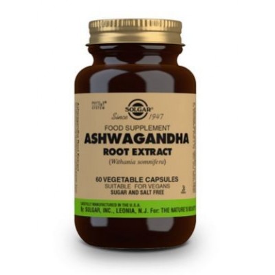 Comprar SOLGAR ASHWAGANDHA EXTRACTO DE RAIZ 60 CAPSULAS VEGETALES al mejor precio en NuestraFarma, tu farmacia online