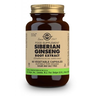 Comprar SOLGAR GINSENG SIBERIANO EXTRACTO DE RAIZ (ELEUTHEROCOCCUS SENTICOSUS) 60 CAPSULAS VEGETALES al mejor precio en NuestraFarma, tu farmacia online