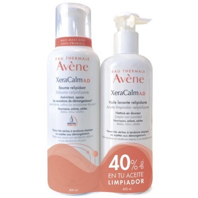 Comprar AVENE XERACALM PACK BALSAMO 400 ML+ ACEITE LIMPIADOR 400 ML al mejor precio en NuestraFarma, tu farmacia online