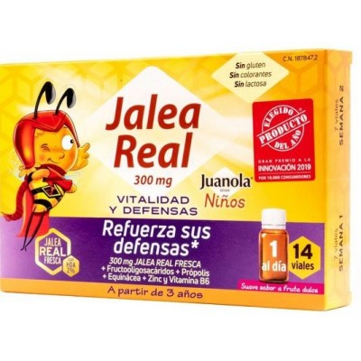 Comprar JUANOLA JALEA REAL NIÑOS VITALIDAD Y DEFENSAS 14 VIALES al mejor precio en NuestraFarma, tu farmacia online